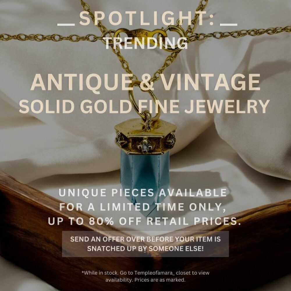 Vintage Estate & Antique Fine Jewelry Sale! Solid Gold 10k 14k 18k Fast Shipping
